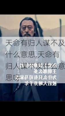 天命有归人谋不及什么意思,天命有归人谋不及什么意思呀