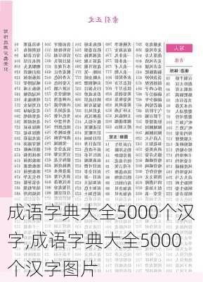 成语字典大全5000个汉字,成语字典大全5000个汉字图片