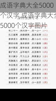 成语字典大全5000个汉字,成语字典大全5000个汉字图片