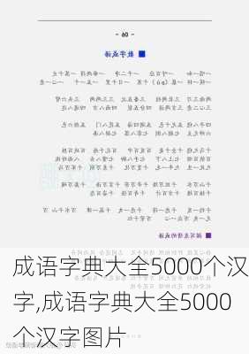 成语字典大全5000个汉字,成语字典大全5000个汉字图片