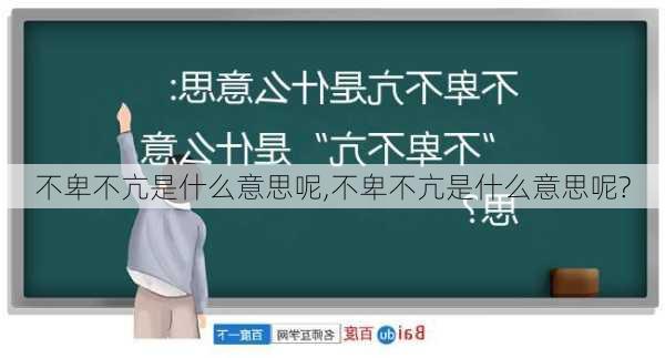 不卑不亢是什么意思呢,不卑不亢是什么意思呢?