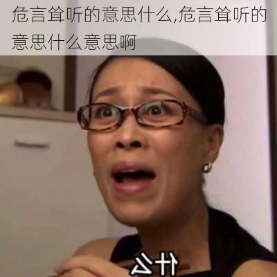 危言耸听的意思什么,危言耸听的意思什么意思啊