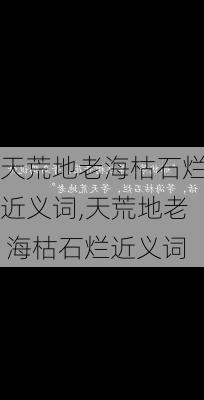 天荒地老海枯石烂近义词,天荒地老 海枯石烂近义词