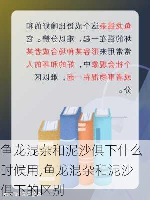 鱼龙混杂和泥沙俱下什么时候用,鱼龙混杂和泥沙俱下的区别