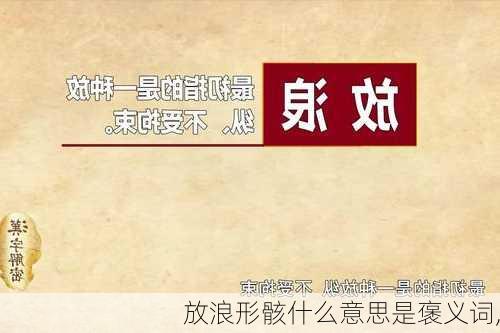 放浪形骸什么意思是褒义词,