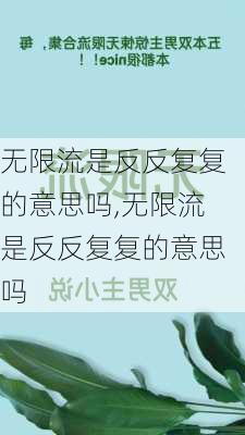 无限流是反反复复的意思吗,无限流是反反复复的意思吗