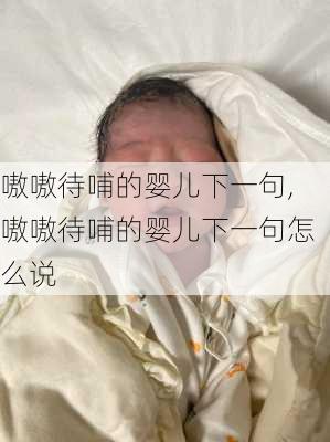 嗷嗷待哺的婴儿下一句,嗷嗷待哺的婴儿下一句怎么说