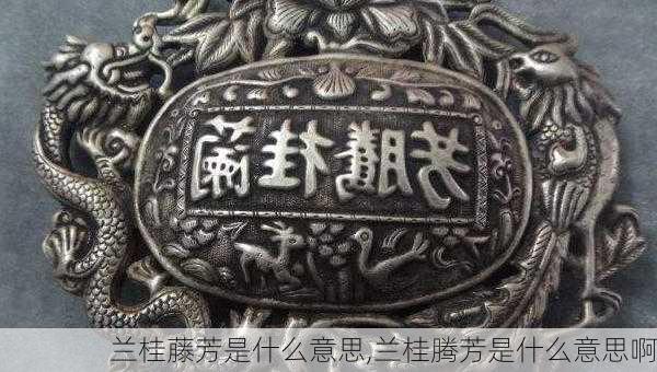 兰桂藤芳是什么意思,兰桂腾芳是什么意思啊