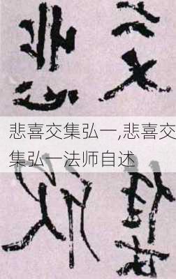 悲喜交集弘一,悲喜交集弘一法师自述