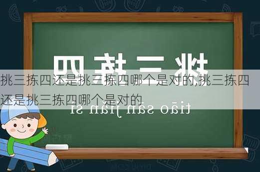 挑三拣四还是挑三拣四哪个是对的,挑三拣四还是挑三拣四哪个是对的