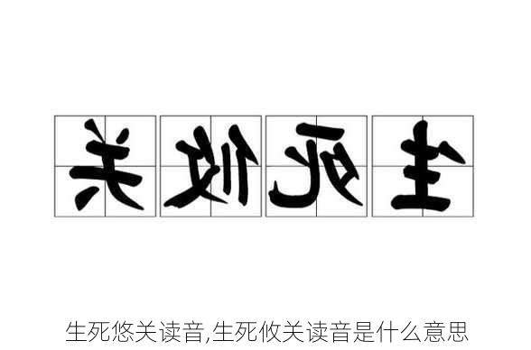 生死悠关读音,生死攸关读音是什么意思