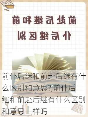 前仆后继和前赴后继有什么区别和意思?,前仆后继和前赴后继有什么区别和意思一样吗