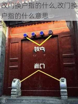 改门换户指的什么,改门换户指的什么意思