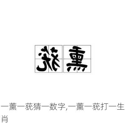 一薰一莸猜一数字,一薰一莸打一生肖