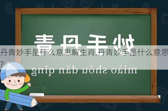 丹青妙手是什么意思解生肖,丹青妙手是什么意思?