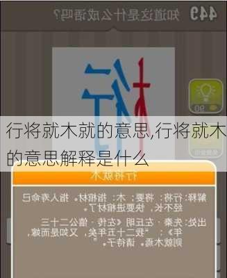 行将就木就的意思,行将就木的意思解释是什么